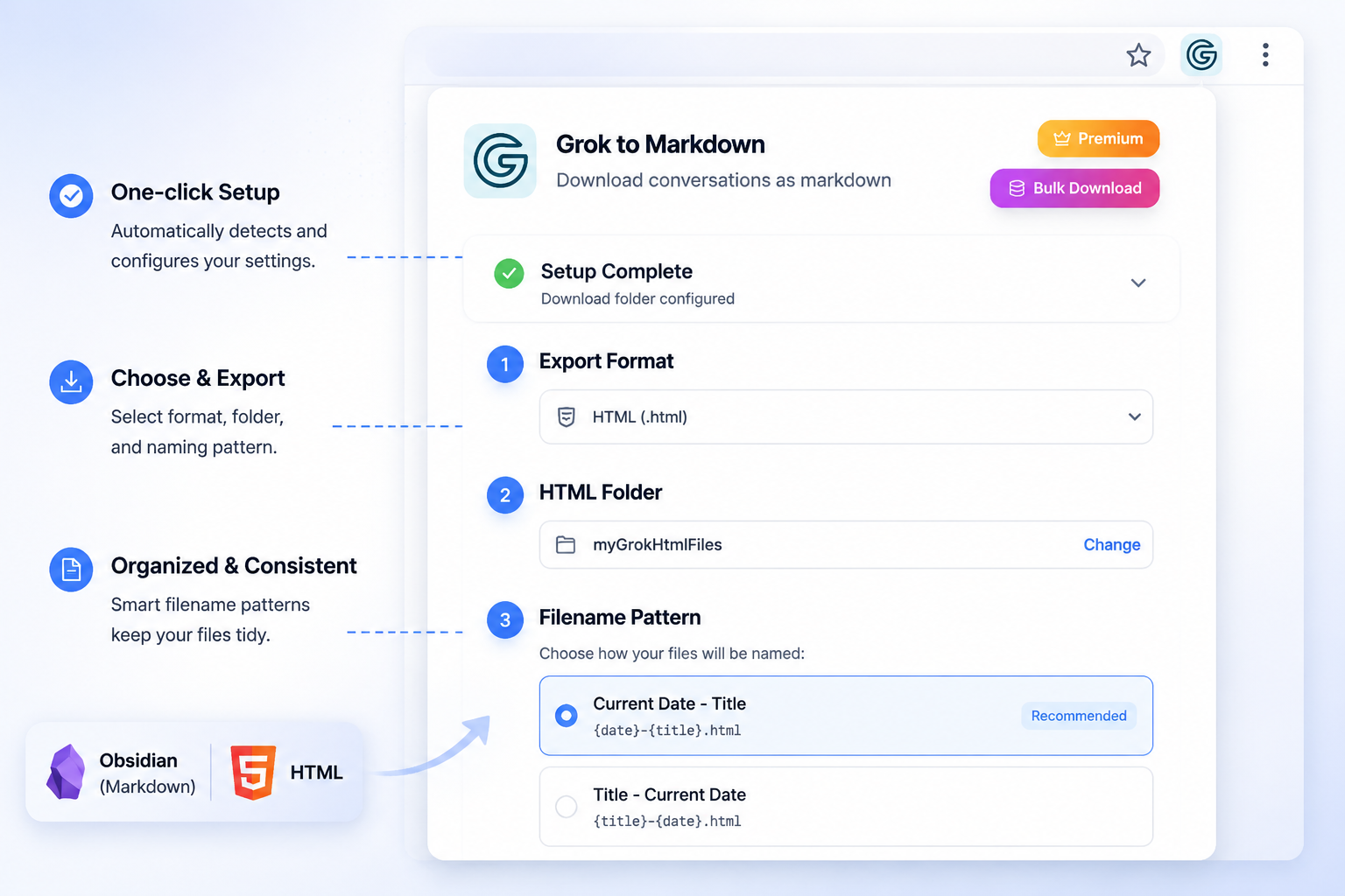 Flexible Export Formats
