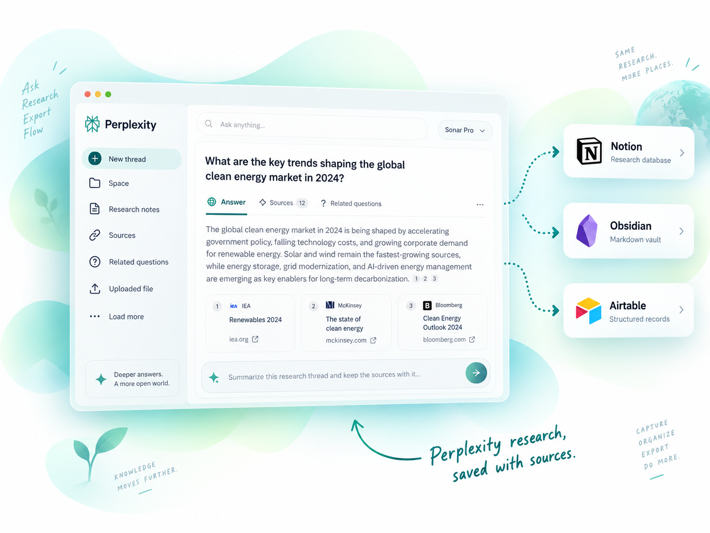 Perplexity export workflow illustration